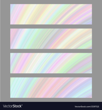 Set of digital art banner backgrounds vector image