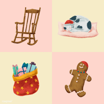 Set of hand drawn Christmas illustrations | Free stock vector - 488693 Set of hand drawn Christmas illustrations | Free stock vector - 488693