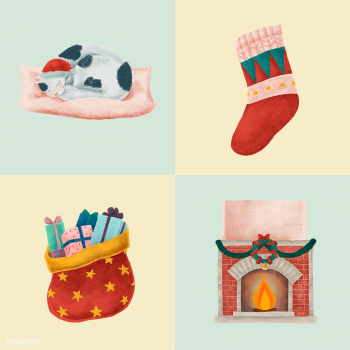 Set of hand drawn Christmas illustrations | Free stock vector - 488715 Set of hand drawn Christmas illustrations | Free stock vector - 488715