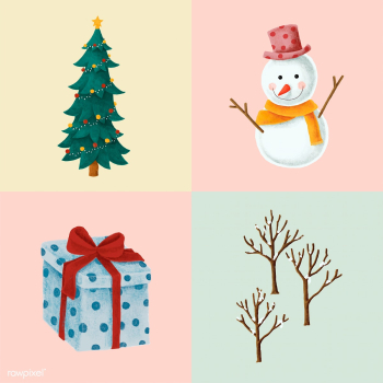 Set of hand drawn Christmas illustrations | Free stock vector - 488723 Set of hand drawn Christmas illustrations | Free stock vector - 488723