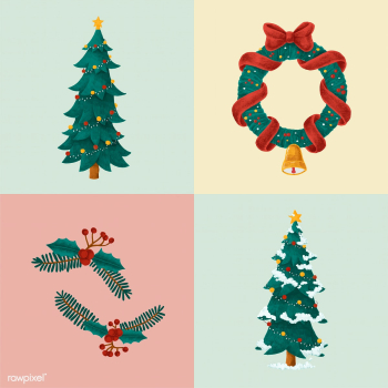 Set of hand drawn Christmas illustrations | Free stock vector - 488728 Set of hand drawn Christmas illustrations | Free stock vector - 488728