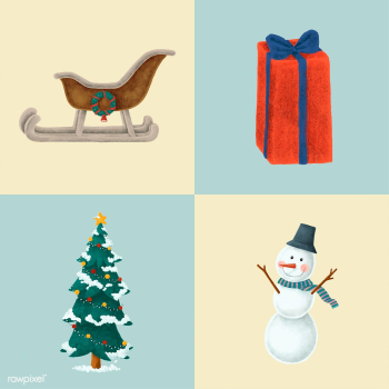 Set of hand drawn Christmas illustrations | Free stock vector - 488733 Set of hand drawn Christmas illustrations | Free stock vector - 488733