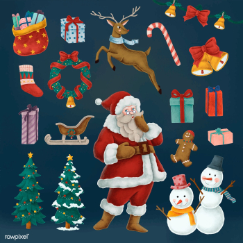 Set of hand drawn Christmas illustrations | Free stock vector - 488750 Set of hand drawn Christmas illustrations | Free stock vector - 488750