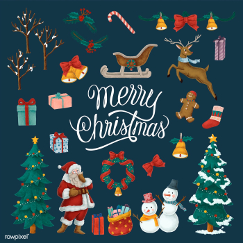 Set of hand drawn Christmas illustrations | Free stock vector - 488791 Set of hand drawn Christmas illustrations | Free stock vector - 488791