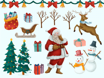 Set of hand drawn Christmas illustrations | Free stock vector - 488842 Set of hand drawn Christmas illustrations | Free stock vector - 488842