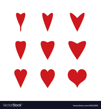 set of heart love hearts red color hearts set of heart love hearts red color hearts