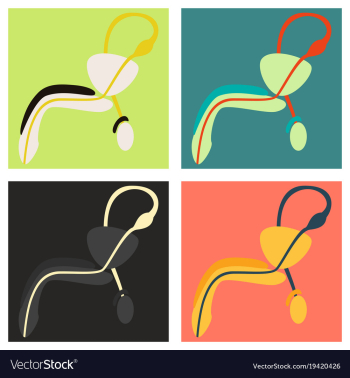 Set of human organ icon in flat style male vector image Set of human organ icon in flat style male vector image