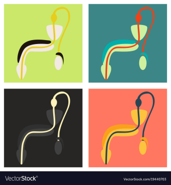 Set of human organ icon in flat style male vector image Set of human organ icon in flat style male vector image