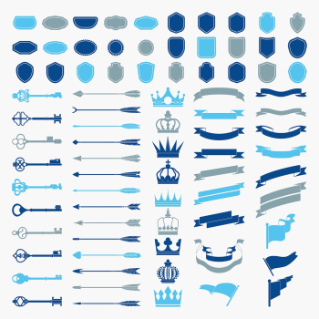 Set of label ornament vectors | Free stock vector - 543079
