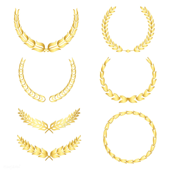 Set of laurel wreath illustration vectors | Free stock vector - 489066