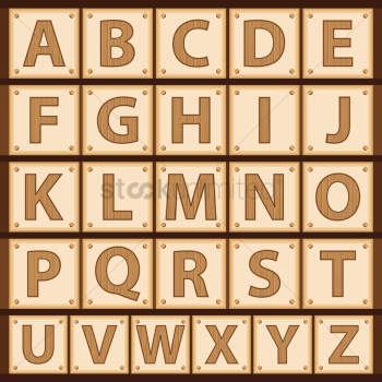 Set of letter icons Set of letter icons