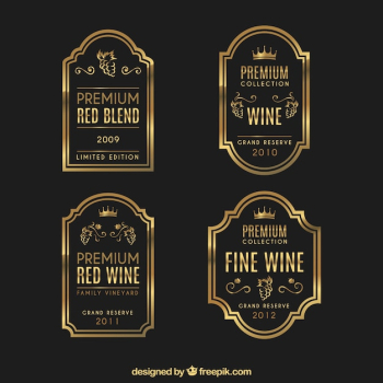 Set of luxurious wine labels Set of luxurious wine labels