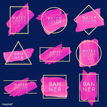 Set of magenta watercolor banner design vecto.. | Free stock vector - 512815 Set of magenta watercolor banner design vecto.. | Free stock vector - 512815