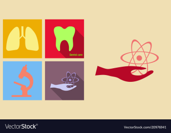 Set of medecine icons on sand background included vector image Set of medecine icons on sand background included vector image