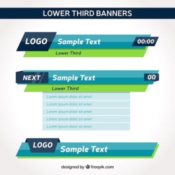 Set of modern lower third banners Set of modern lower third banners