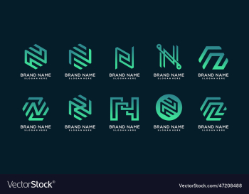 set of n logo collection with geometry concept