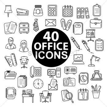 Set of office icons Set of office icons