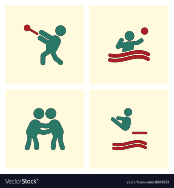 Set of olympic game design vector image