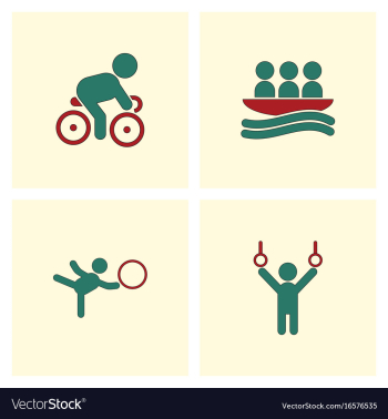 Set of olympic game design vector image
