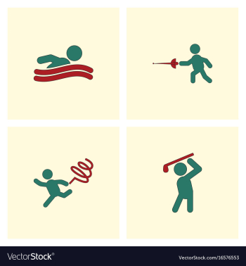 Set of olympic game design vector image