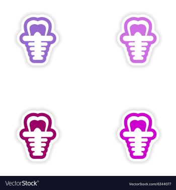 Set of paper stickers on white background false vector image