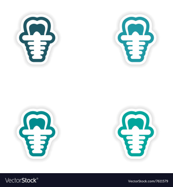 Set of paper stickers on white background false vector image