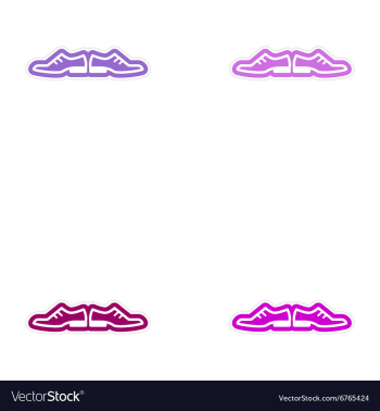 Set of paper stickers on white background male vector image Set of paper stickers on white background male vector image