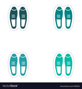 Set of paper stickers on white background male vector image Set of paper stickers on white background male vector image