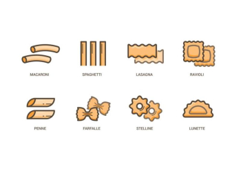 Set of Pasta Icons Set of Pasta Icons