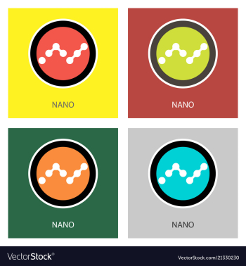 Set of physical golden coin nano xrb digital vector image Set of physical golden coin nano xrb digital vector image