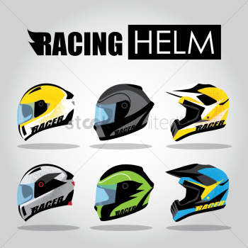 Set of racing helmets Set of racing helmets