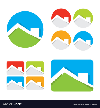 set of real estate house icons