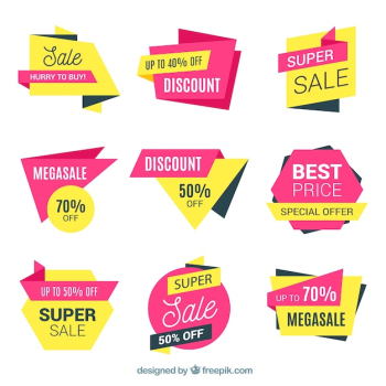 Set of sale banners Set of sale banners