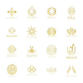 Set of spa and beauty logo Set of spa and beauty logo