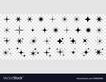 set of star sparkles icons christmas symbols set of star sparkles icons christmas symbols