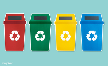 Set of trash bins with recycle symbol | Free stock photo - 475782