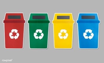 Set of trash bins with recycle symbol | Free stock photo - 475792