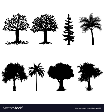 set of trees silhouettes silhouettes of trees set of trees silhouettes silhouettes of trees