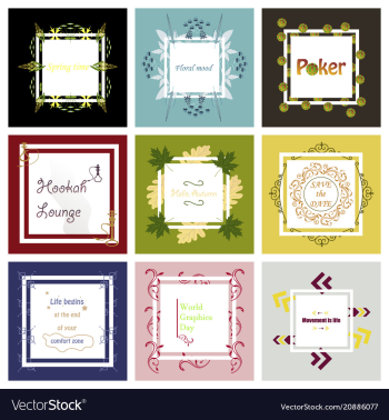 Set of typographic backgrounds motivational vector image Set of typographic backgrounds motivational vector image