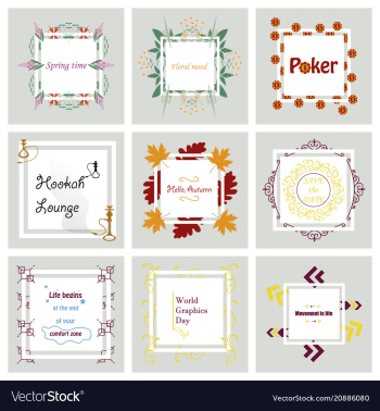 Set of typographic backgrounds motivational vector image Set of typographic backgrounds motivational vector image