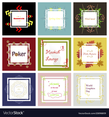 Set of typographic backgrounds motivational vector image Set of typographic backgrounds motivational vector image