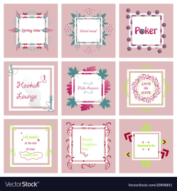 Set of typographic backgrounds motivational vector image Set of typographic backgrounds motivational vector image