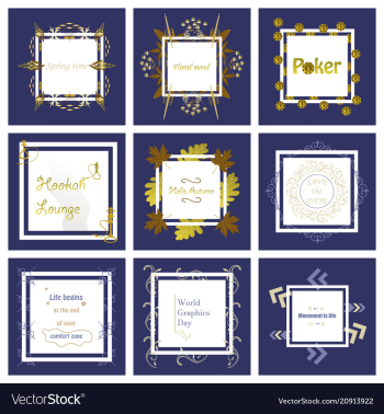 Set of typographic backgrounds motivational vector image Set of typographic backgrounds motivational vector image