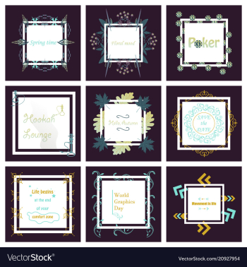 Set of typographic backgrounds motivational vector image Set of typographic backgrounds motivational vector image