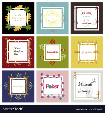 Set of typographic backgrounds motivational vector image Set of typographic backgrounds motivational vector image