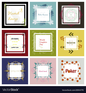 Set of typographic backgrounds motivational vector image Set of typographic backgrounds motivational vector image