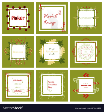 Set of typographic backgrounds motivational vector image Set of typographic backgrounds motivational vector image