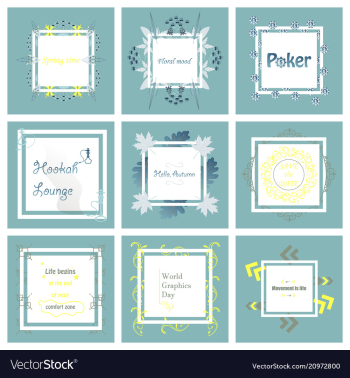 Set of typographic backgrounds motivational vector image Set of typographic backgrounds motivational vector image