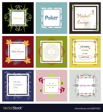 Set of typographic backgrounds motivational vector image Set of typographic backgrounds motivational vector image