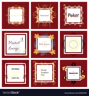 Set of typographic backgrounds motivational vector image Set of typographic backgrounds motivational vector image